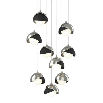 Brooklyn Brooklyn 9-Light Double Shade Pendant in Sterling (39|131105-SKT-LONG-85-10-GG0711)