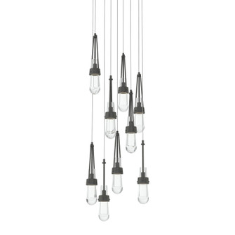 Link Link 9-Light Clear Glass Pendant in Natural Iron (39|131108-SKT-LONG-20-ZM0434)