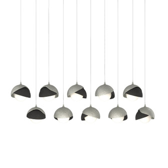 Brooklyn Brooklyn 10-Light Double Shade Pendant in Sterling (39|131205-SKT-LONG-85-10-GG0711)