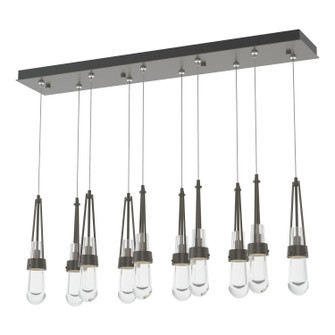 Link Link 10-Light Clear Glass Pendant in Dark Smoke (39|131207-SKT-STND-07-ZM0434)
