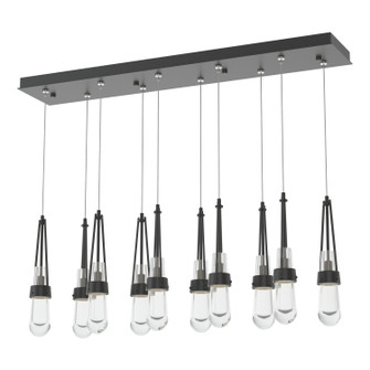 Link Link 10-Light Clear Glass Pendant in Black (39|131207-SKT-STND-10-ZM0434)