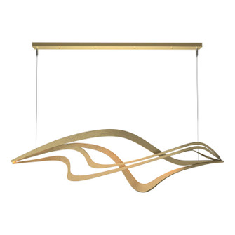 Crossing Waves LED Pendant in Modern Brass (39|139905-LED-STND-86)