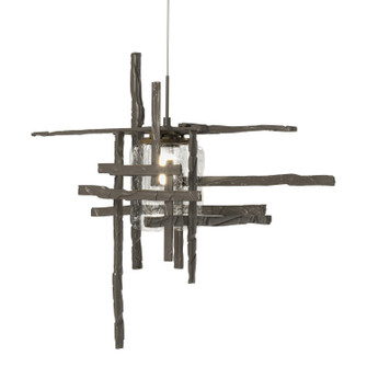 Tura Tura Seeded Glass Low Voltage Mini Pendant in Dark Smoke (39|161184-SKT-STND-07-II0728)