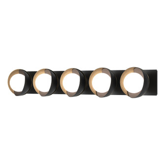 Brooklyn Brooklyn 5-Light Straight Double Shade Bath Sconce in Black (39|201379-SKT-10-84-GG0711)