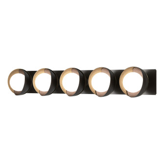 Brooklyn Brooklyn 5-Light Straight Double Shade Bath Sconce in Oil Rubbed Bronze (39|201379-SKT-14-84-GG0711)