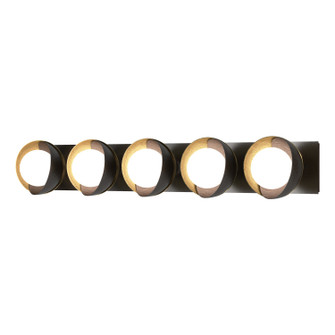 Brooklyn Brooklyn 5-Light Straight Double Shade Bath Sconce in Oil Rubbed Bronze (39|201379-SKT-14-86-GG0711)