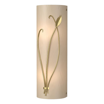 Leaf Forged Leaf and Stem Sconce in Modern Brass (39|205770-SKT-LFT-86-BB0410)