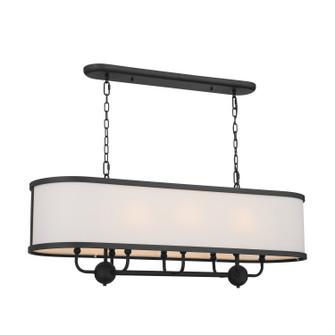 Heddle Eight Light Linear Chandelier in Textured Black (12|52467BKT)