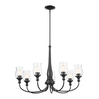 Melis Seven Light Chandelier in Black (12|52469BK)