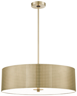 Grid Four Light Pendant in Soft Brass (42|P5745-695)