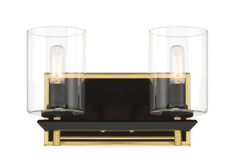 Sable Point Two Light Bath Bar in Sand Black With Honey Gold (29|N1852-707)