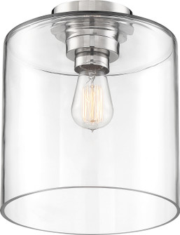 Chantecleer One Light Semi Flush Mount in Polished Nickel / Clear Glass (72|60-6778)