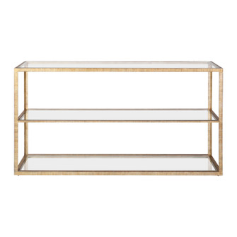 Strie Console Table in Antique Brass (45|H0115-7725)