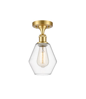 Ballston One Light Semi-Flush Mount in Satin Gold (405|516-1C-SG-G652-6)