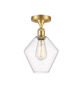 Ballston One Light Semi-Flush Mount in Satin Gold (405|516-1C-SG-G652-8)