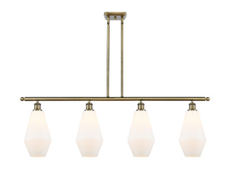 Ballston Four Light Island Pendant in Antique Brass (405|516-4I-AB-G651-7)