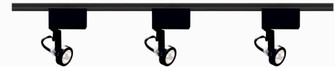 Track Lighting Kits Black Three Light Track Kit in Black (72|TK315)