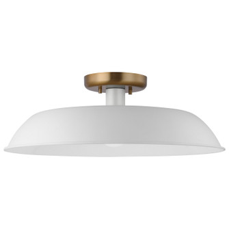 Colony One Light Flush Mount in Matte White / Burnished Brass (72|60-7493)
