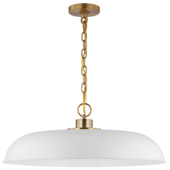 Colony One Light Pendant in Matte White / Burnished Brass (72|60-7486)