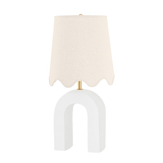 Roshani One Light Table Lamp in Aged Brass (428|HL685201-AGB/CMW)