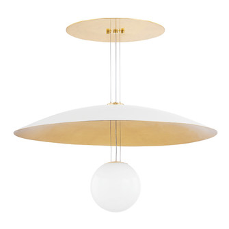 Brim LED Chandelier in Soft White/Gold Leaf (70|KBS1743701-L)