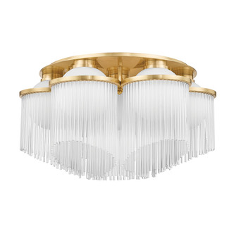 Celestial Seven Light Semi Flush Mount in Aged Brass (68|398-26-AGB)