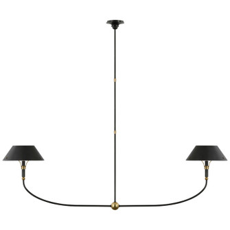 Turlington LED Linear Chandelier in Bronze and Hand-Rubbed Antique Brass (268|TOB 5728BZ/HAB-BZ)