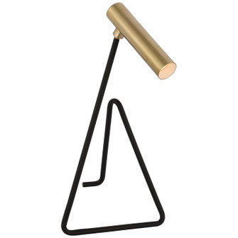 Flesso LED Desk Lamp in Matte Black and Antique-Burnished Brass (268|KW 3430BLK/AB)