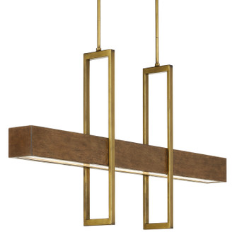 Tonbridge LED Linear Chandelier in Chestnut/Brass (142|9000-0929)