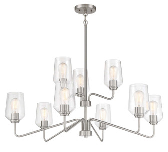 Shayna Nine Light Chandelier in Brushed Polished Nickel (46|56129-BNK)