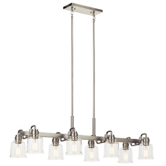 Aivian Eight Light Linear Chandelier in Nickel Textured (12|52400NI)