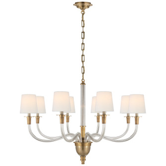 Vivian Eight Light Chandelier in Hand-Rubbed Antique Brass (268|TOB 5032HAB-L)