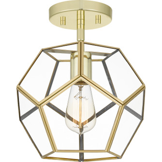 Quoizel Semi-Flush Mount One Light Semi Flush Mount in Polished Brass (10|QSF5593B)