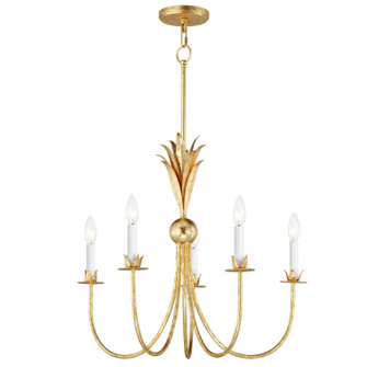 Paloma Five Light Chandelier in Gold Leaf (16|2885GL)