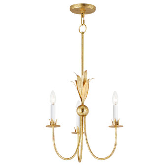 Paloma Three Light Chandelier in Gold Leaf (16|2883GL)