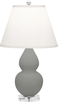 Small Double Gourd One Light Accent Lamp in Matte Smokey Taupe Glazed Ceramic w/Lucite Base (165|MST53)
