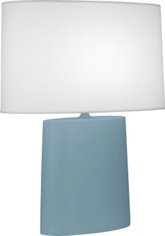 Victor One Light Table Lamp in Matte Steel Blue Glazed Ceramic (165|MOB03)
