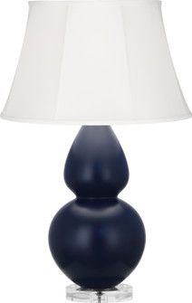 Double Gourd One Light Table Lamp in Matte Midnight Blue Glazed Ceramic w/Lucite Base (165|MMB61)