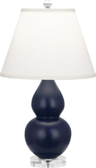Small Double Gourd One Light Accent Lamp in Matte Midnight Blue Glazed Ceramic w/Lucite Base (165|MMB53)