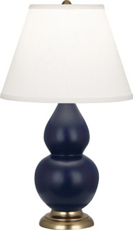 Small Double Gourd One Light Accent Lamp in Matte Midnight Blue Glazed Ceramic w/Antique Brass (165|MMB50)