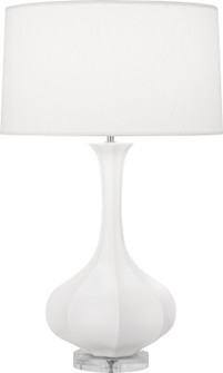 Pike One Light Table Lamp in Matte Lily Glazed Ceramic w/Lucite Base (165|MLY96)