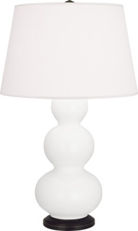 Triple Gourd One Light Table Lamp in Matte Lily Glazed Ceramic w/Deep Patina Bronzeed (165|MLY41)