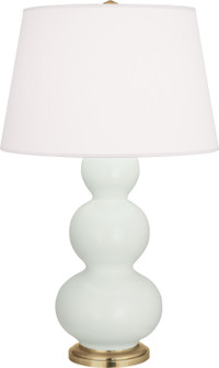 Triple Gourd One Light Table Lamp in Matte Celadon Glazed Ceramic w/Antique Natural Brass (165|MCL40)