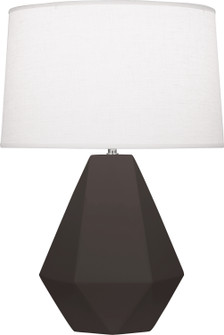 Delta One Light Table Lamp in Matte Coffee Glazed w/Polished Nickel (165|MCF97)