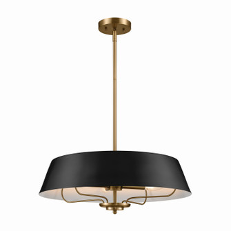 Luella Four Light Pendant/Semi Flush Mount in Black (12|52543BK)