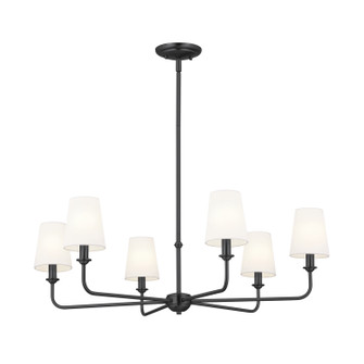 Pallas Six Light Chandelier in Black (12|52516BK)