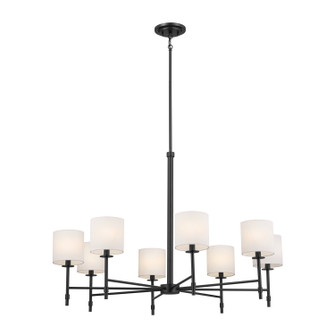 Ali Eight Light Chandelier in Black (12|52502BK)