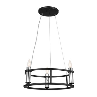 Rosalind Three Light Mini Chandelier in Black (12|52493BK)