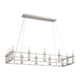 Rosalind 12 Light Linear Chandelier in Polished Nickel (12|52492PN)