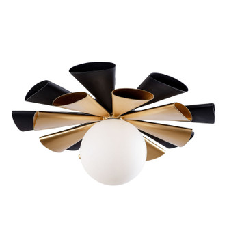 Daphne One Light Convertible Flush Mount/Wall Sconce in Matte Black/French Gold (137|372S01LMBFG)